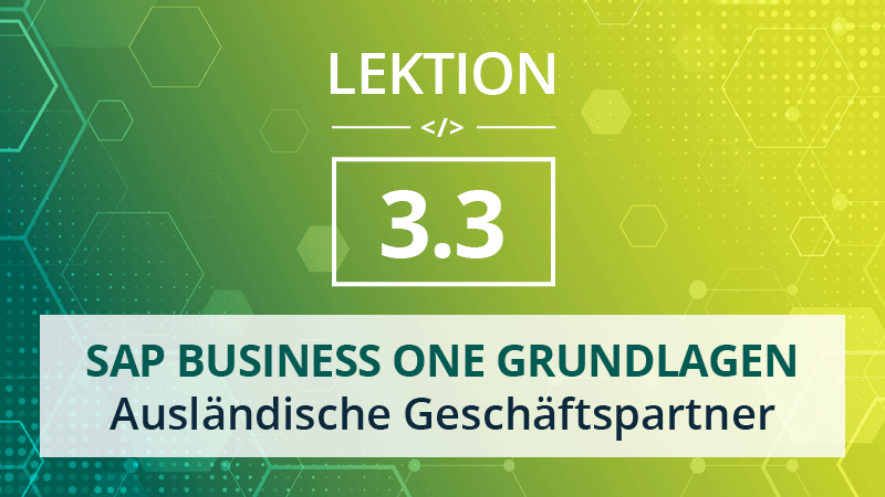 Mehr über den Artikel erfahren SAP Business One Grundlagen 3.3 – Ausländische Geschäftspartner